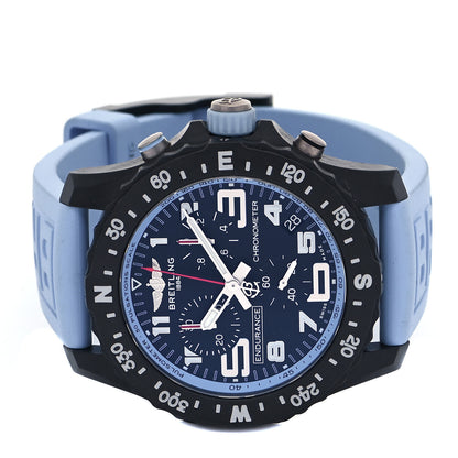 Breitling Black Polymer Rubber 44mm Endurance Pro Quartz Watch Light Blue X82310 2 of 5