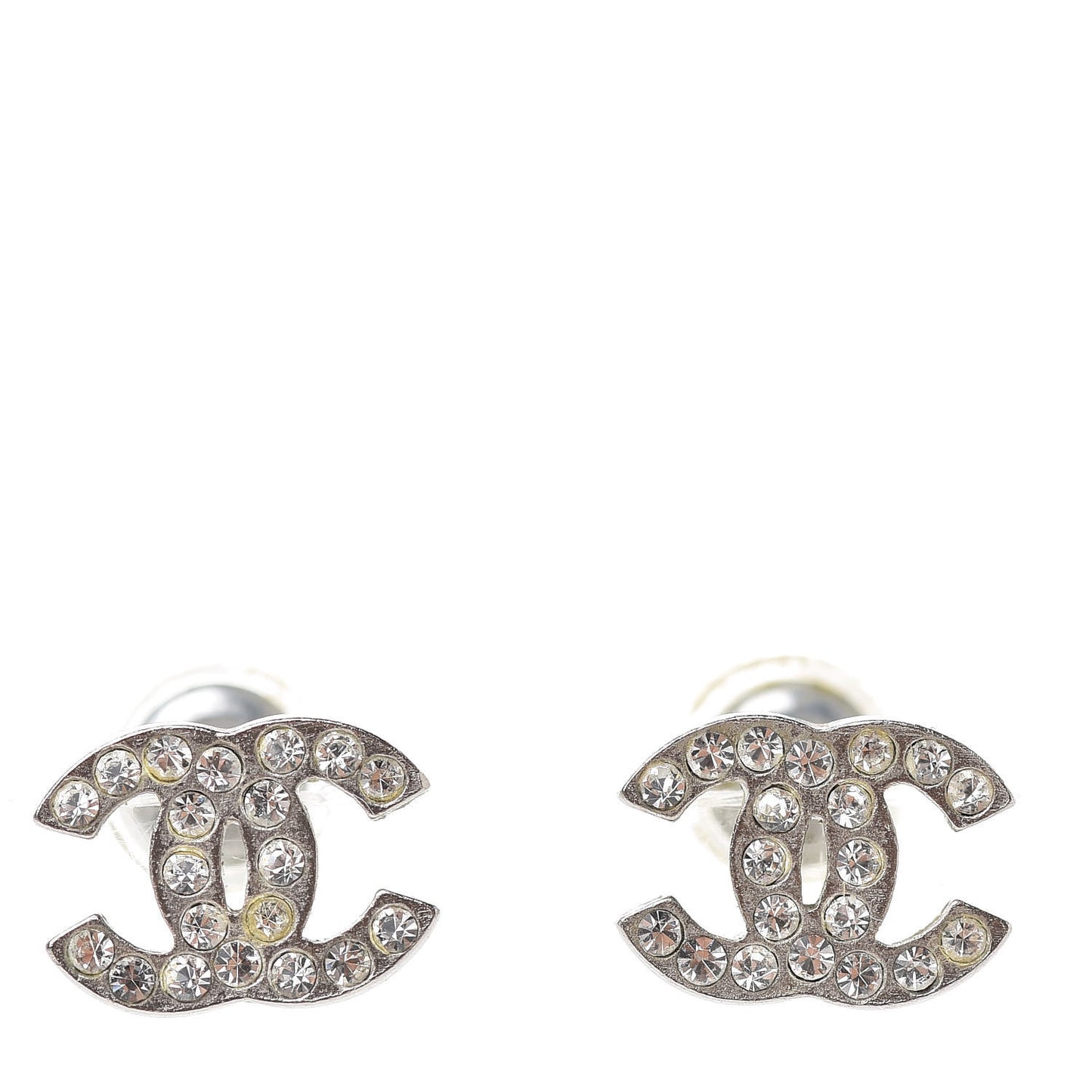 Crystal Timeless CC Earrings Silver