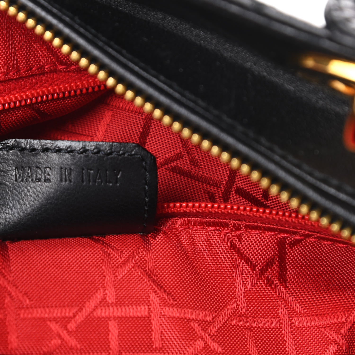 Christian Dior Lambskin Cannage Medium Lady Dior Black 7 of 15