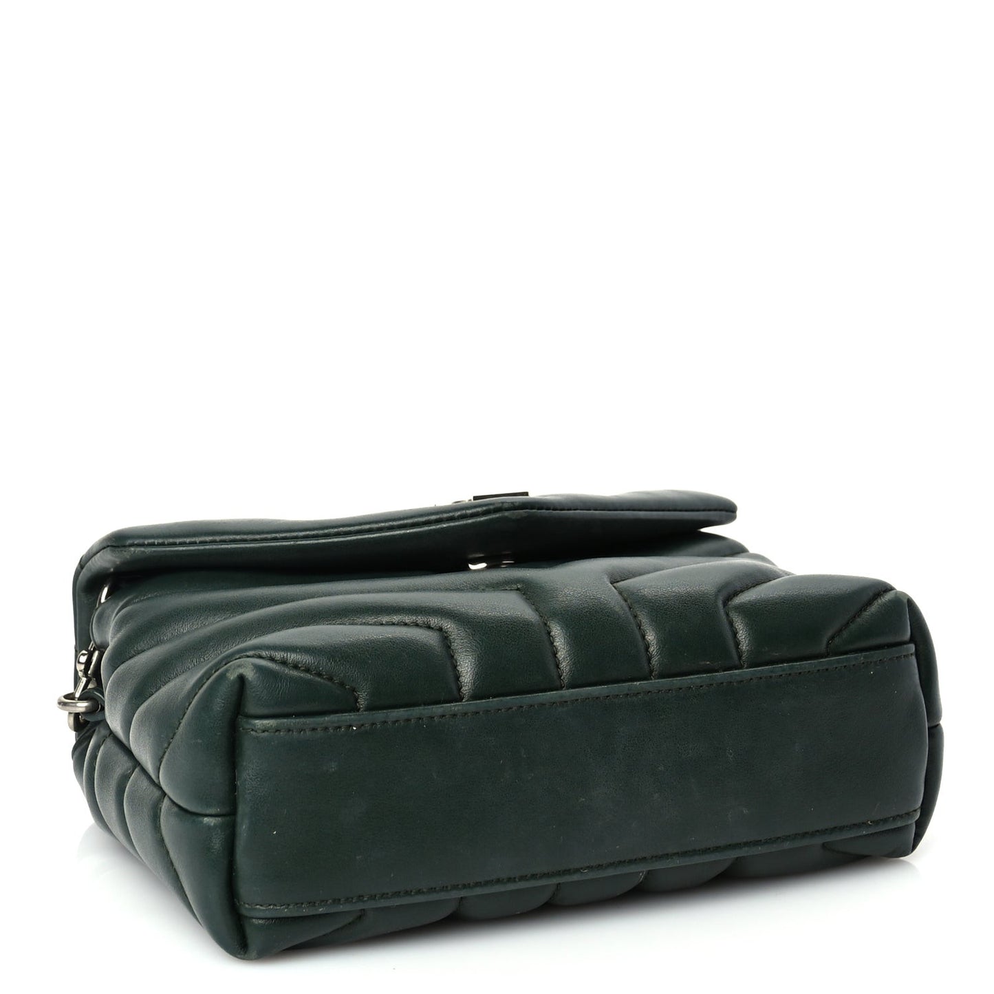 Calfskin Y Quilted Monogram Toy Loulou Crossbody Bag Deep Green