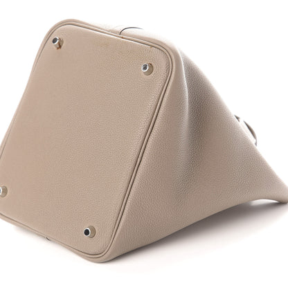 Hermes Taurillon Clemence Picotin Lock 22 MM Gris Asphalte 7 of 12