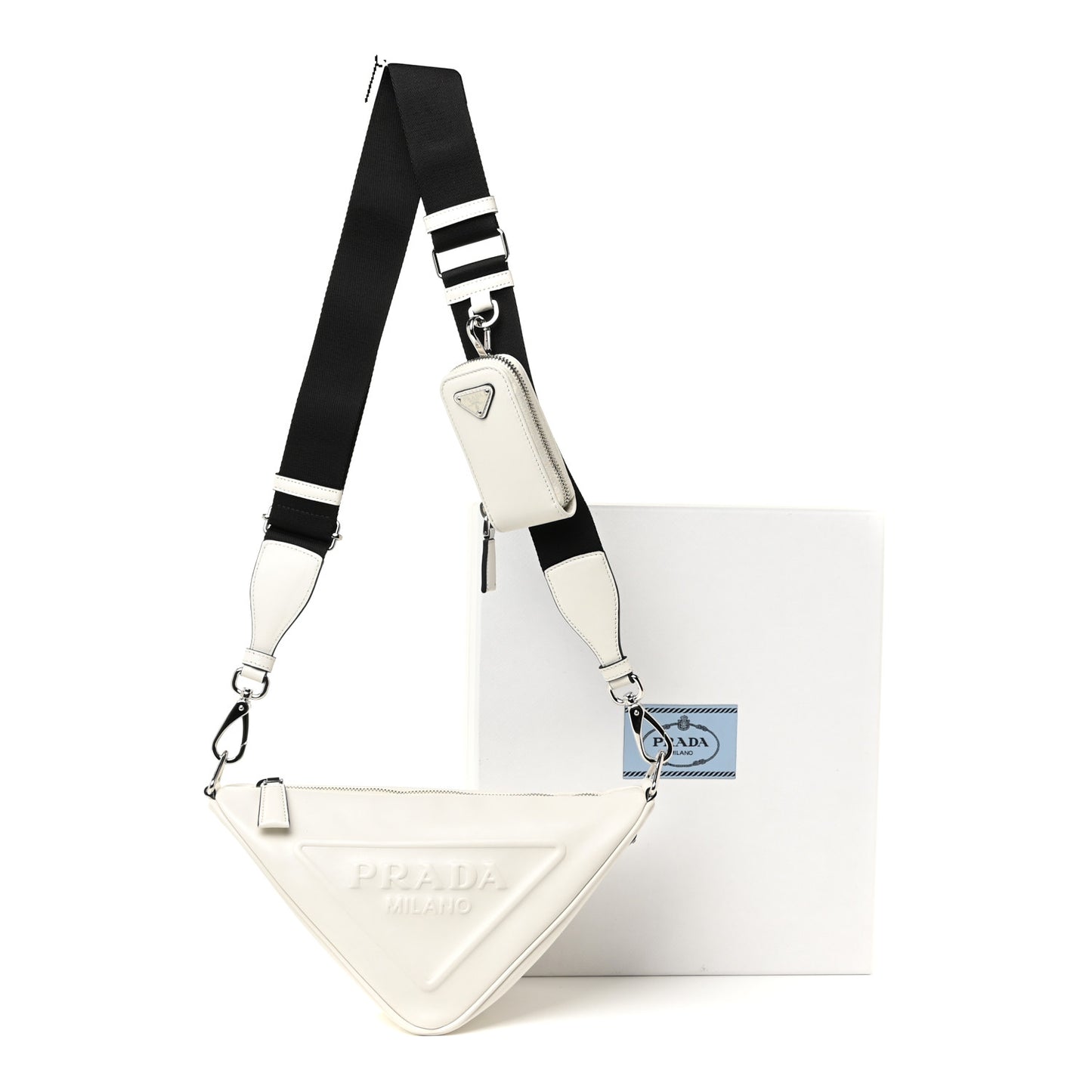Grace Lux Triangle Shoulder Bag White