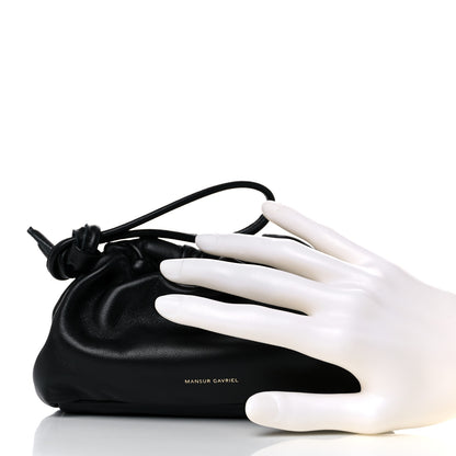 Mansur Gavriel Lambskin Mini Cloud Wristlet Black Flamma 2 of 9