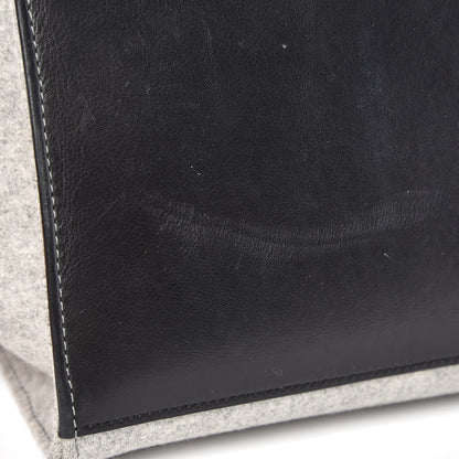 Celine Felt Smooth Calfskin Medium Trapeze Pearl Grey 9 of 12