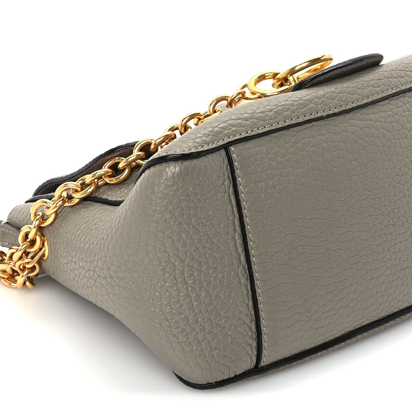 Heavy Grain Calfskin Mini Keeley Solid Grey