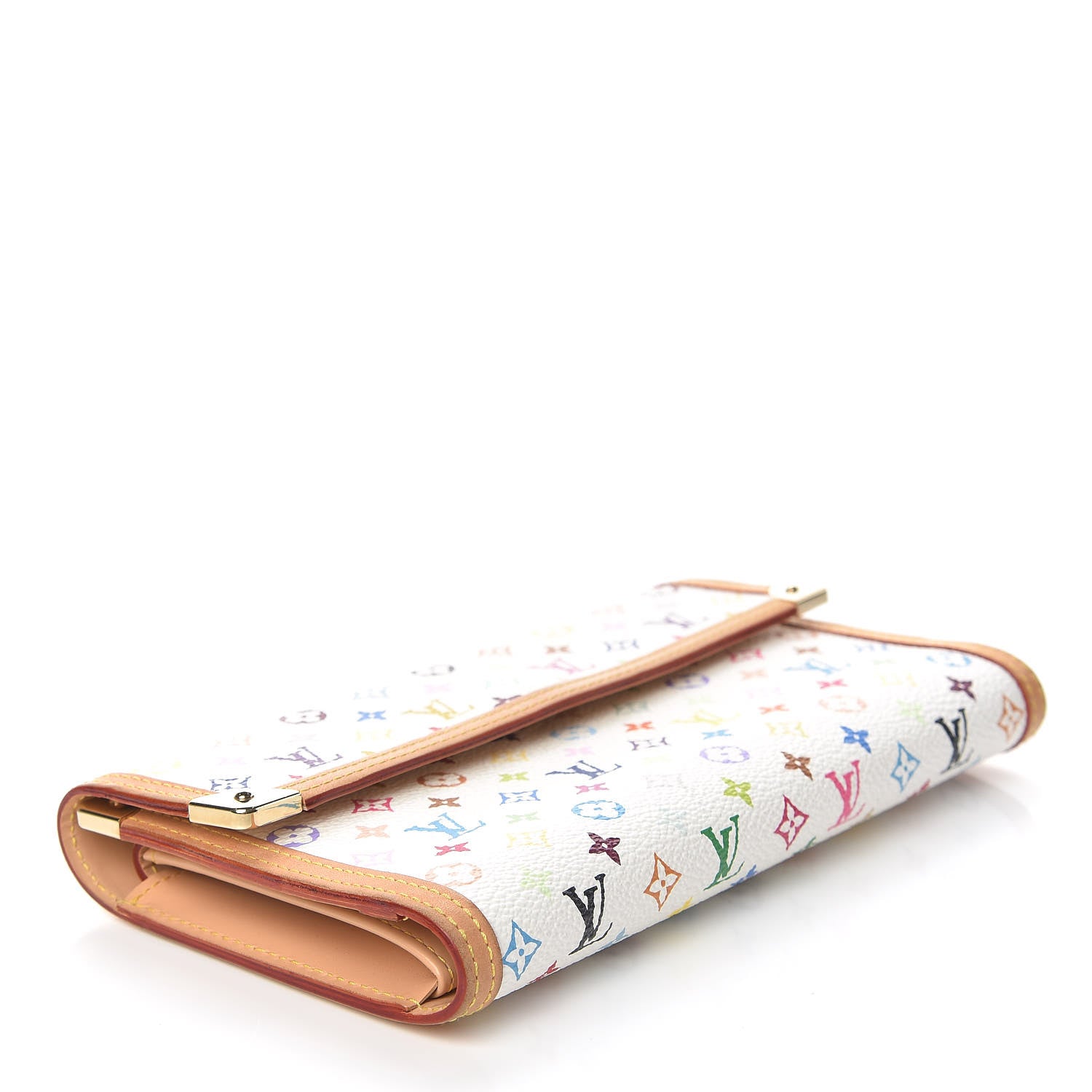 Louis Vuitton Monogram Multicolor Porte Tresor International Wallet White 4 of 10