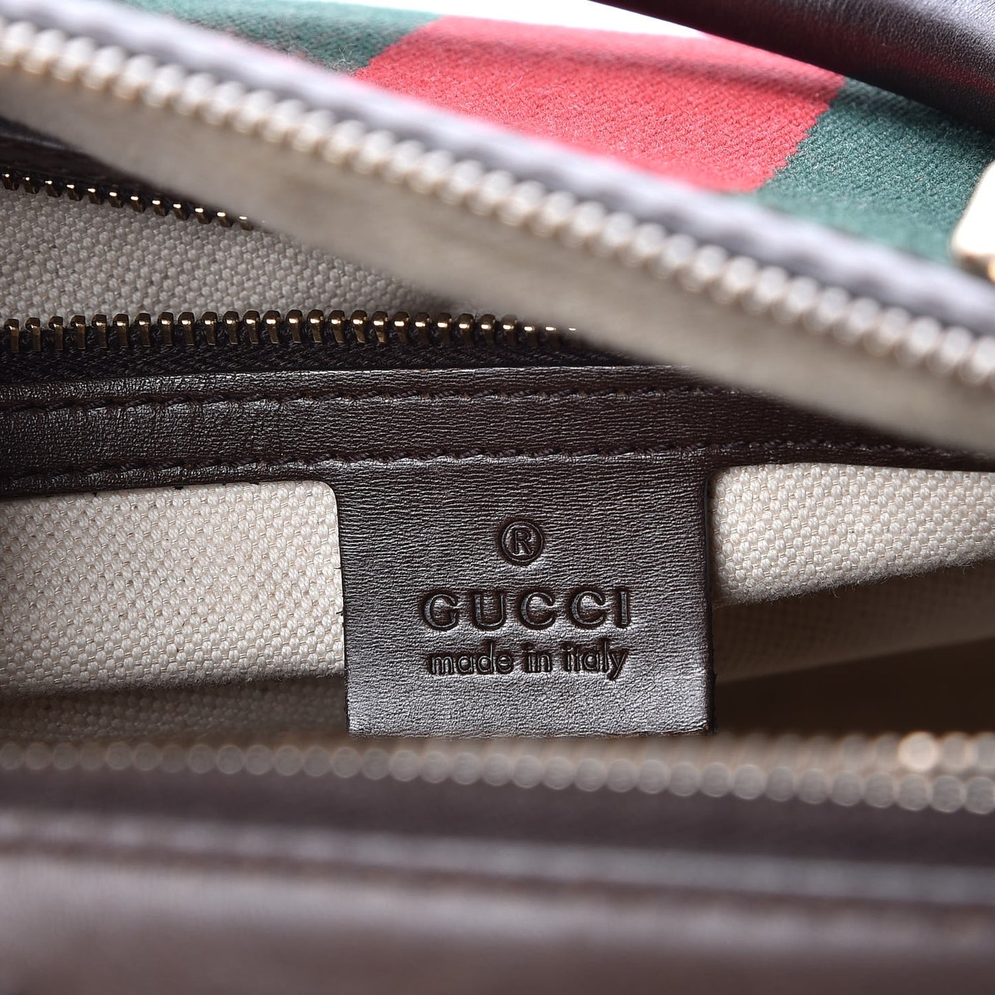 Monogram Vintage Web Medium Boston Dark Brown