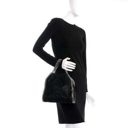 Stella McCartney Shaggy Deer Mini Falabella Tote Black 3 of 12