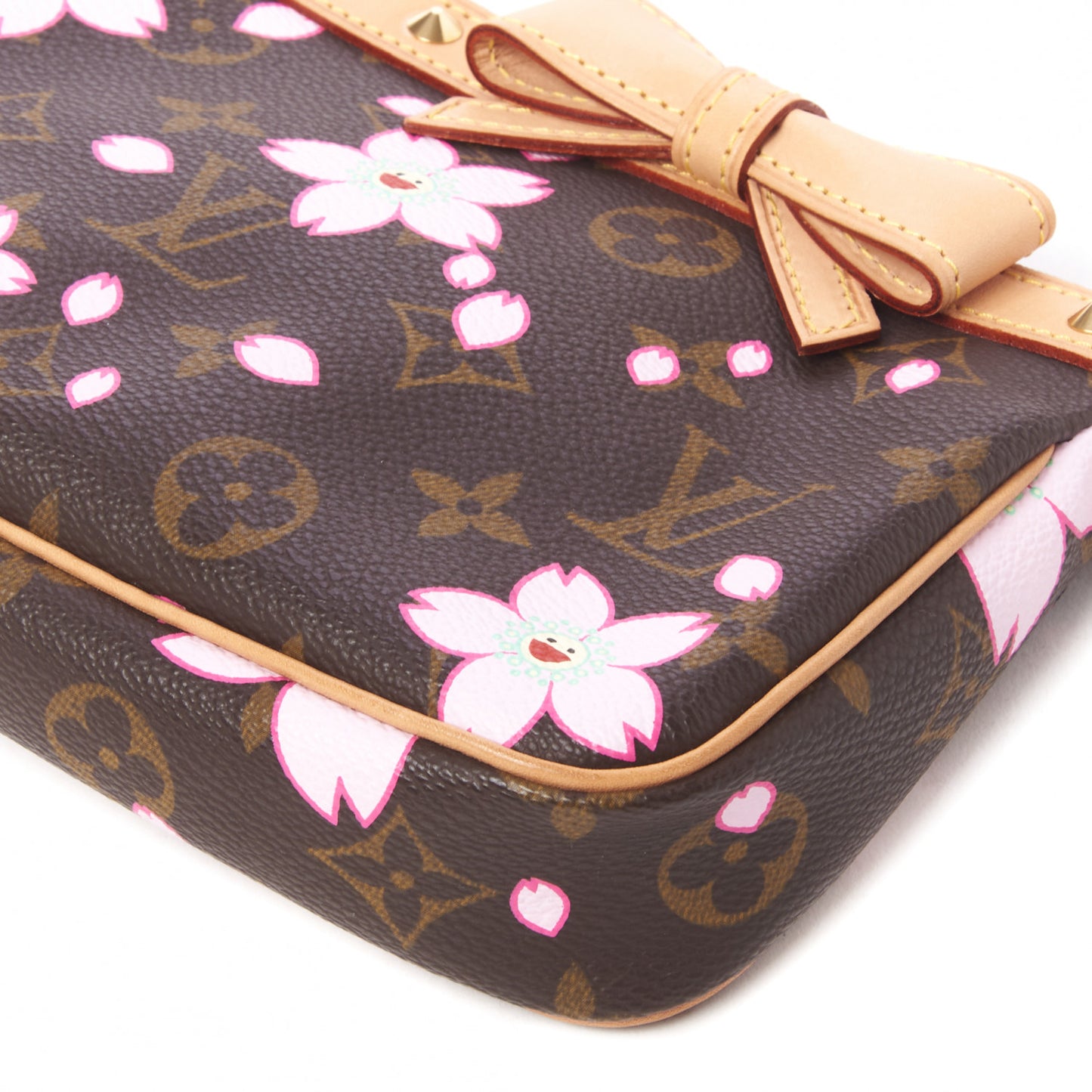 Monogram Cherry Blossom Pochette Accessories Brown