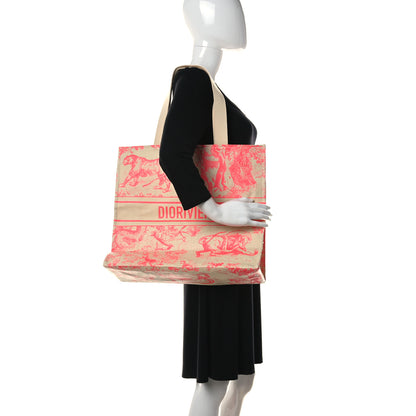 Christian Dior Straw Dioriviera Tote Pink 2 of 9