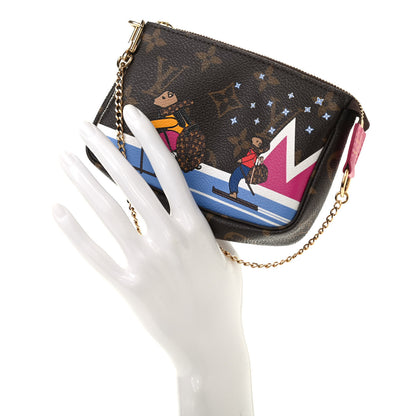 Louis Vuitton Monogram 2018 Christmas Animation Mini Bears Pochette Accessories 2 of 7