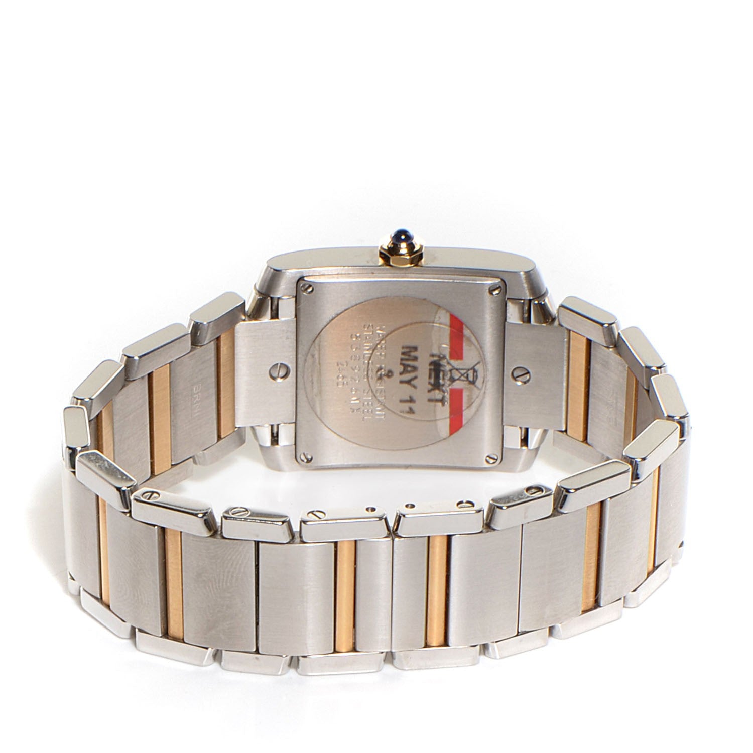 Cartier Stainless Steel 18K Yellow Gold 25mm Tank Francaise Quartz Watch 4 of 9