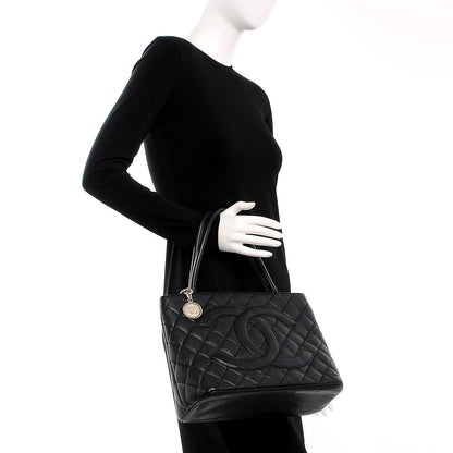 Chanel Caviar Quilted Medallion Tote Black 2 of 8