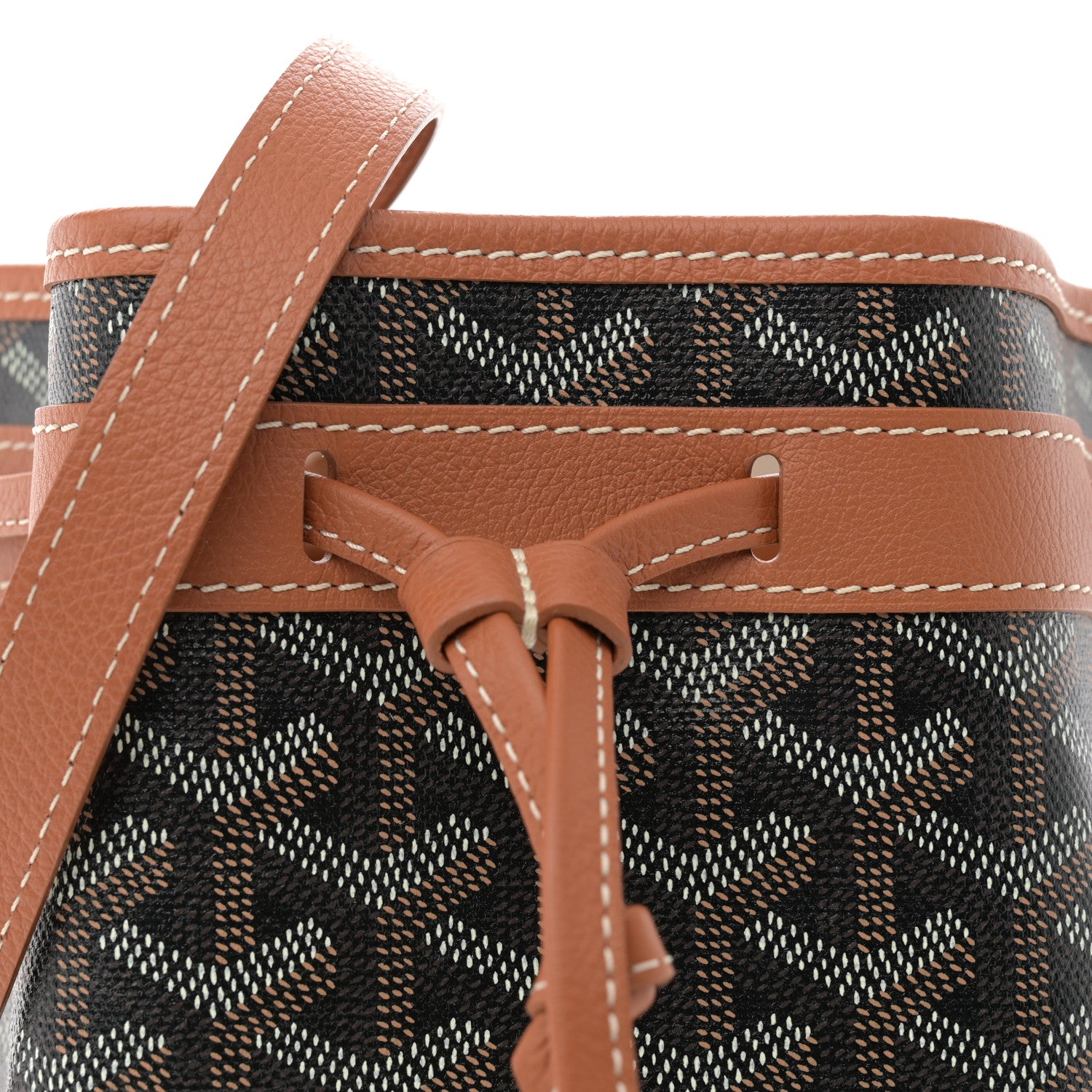 Goyard Goyardine Petit Flot Bucket Bag PM Black Gold 7 of 10