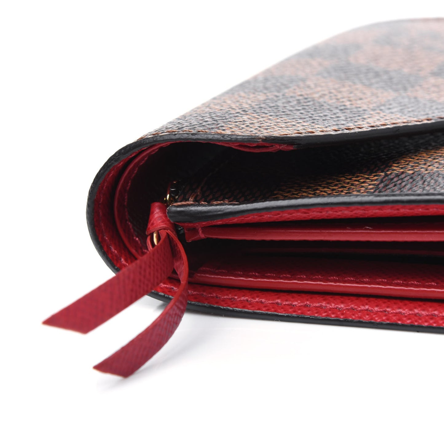 Damier Ebene Victorine Wallet Red