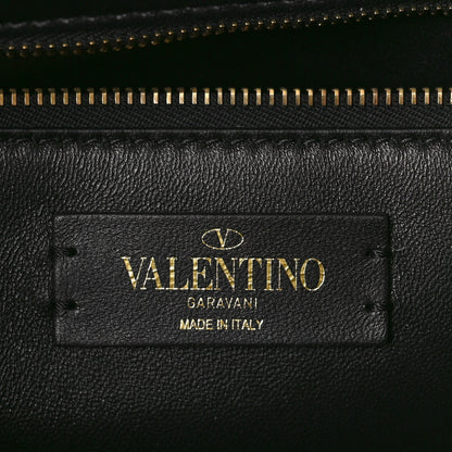 Valentino Garavani Nappa Large Roman Stud Shoulder Bag Ivory Black 6 of 9