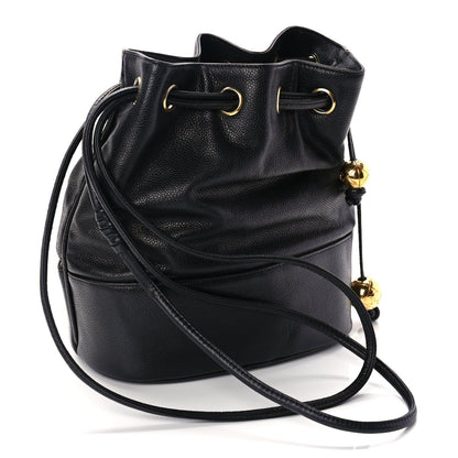 Chanel Caviar CC Drawstring Shoulder Bag Black 3 of 10
