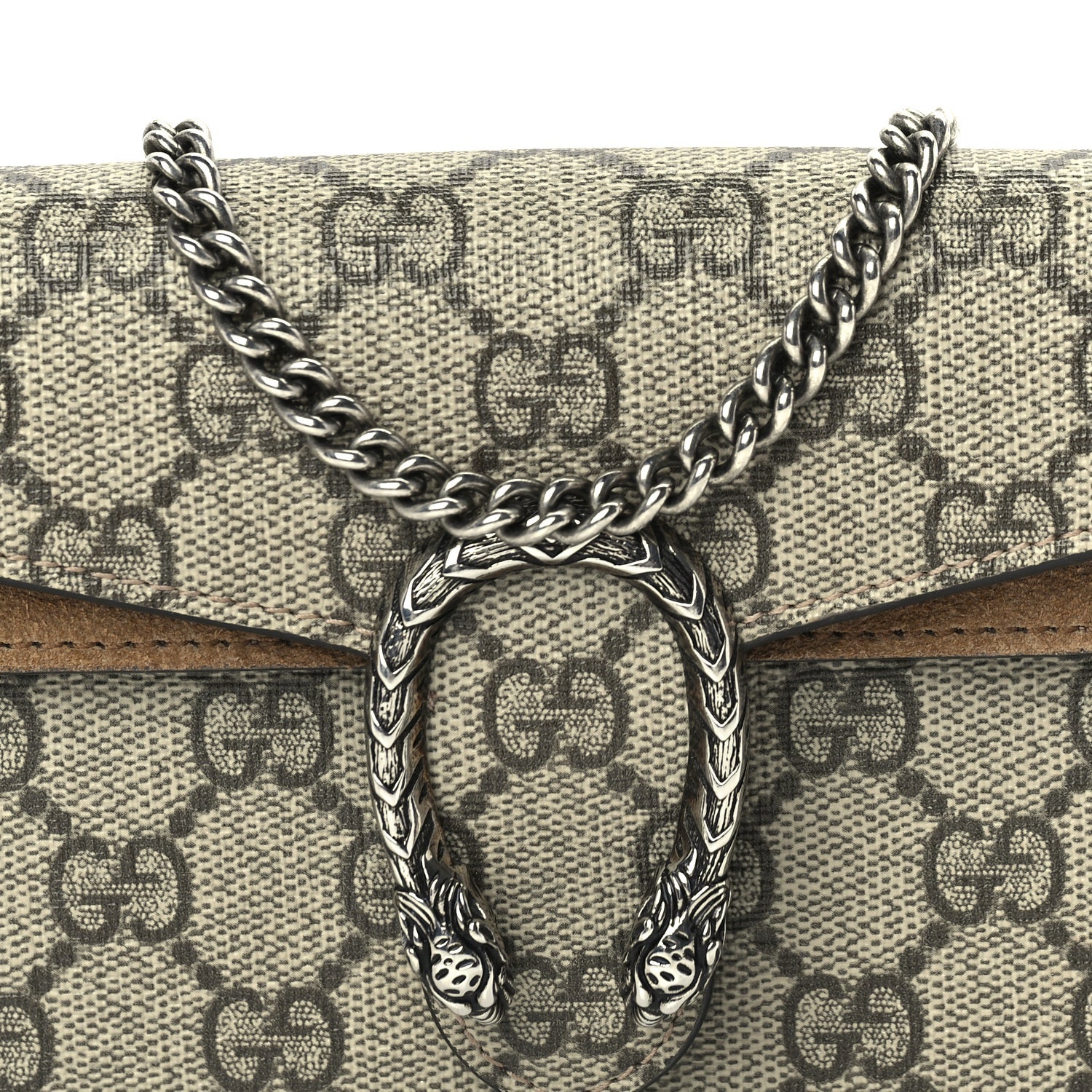 Gucci GG Supreme Monogram Super Mini Dionysus Shoulder Bag Taupe 6 of 8