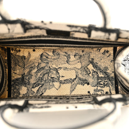 Christian Dior Canvas Embroidered Small Zodiac Toile De Jouy Book Tote Latte 5 of 7
