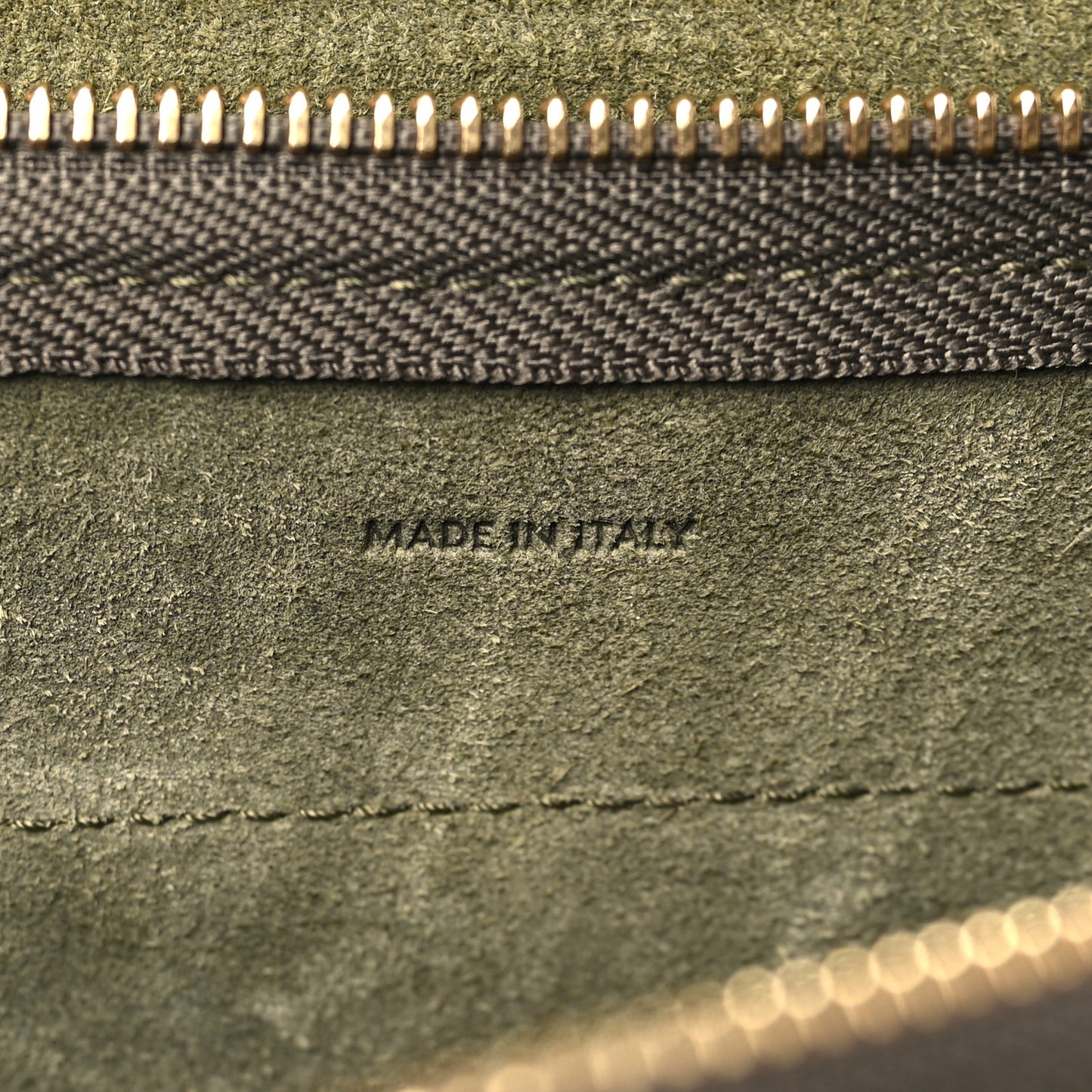 Grained Calfskin Nano Belt Bag Army Green