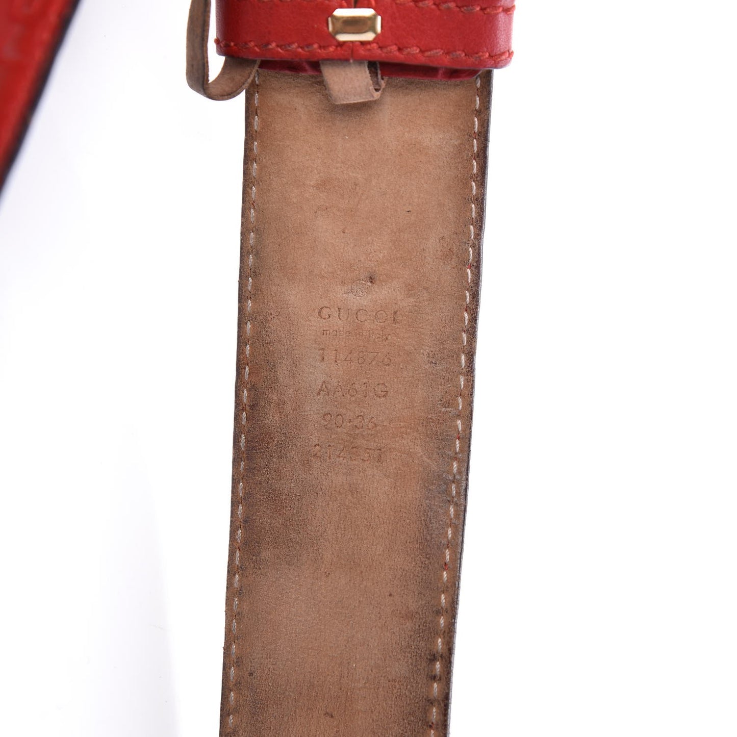 Guccissima Interlocking G 40mm Belt 90 36 Red