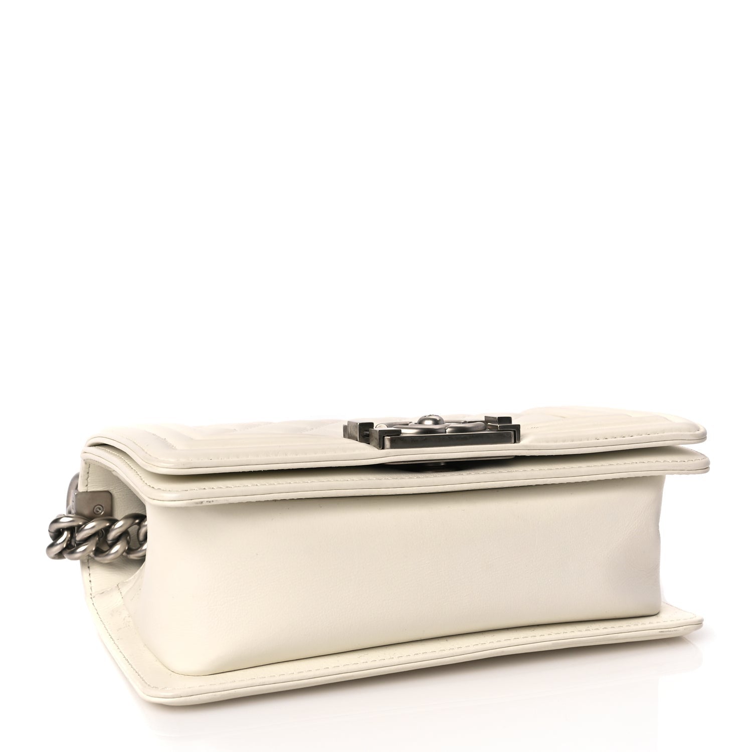 Chanel Calfskin Quilted Small Boy Flap White 3 of 9