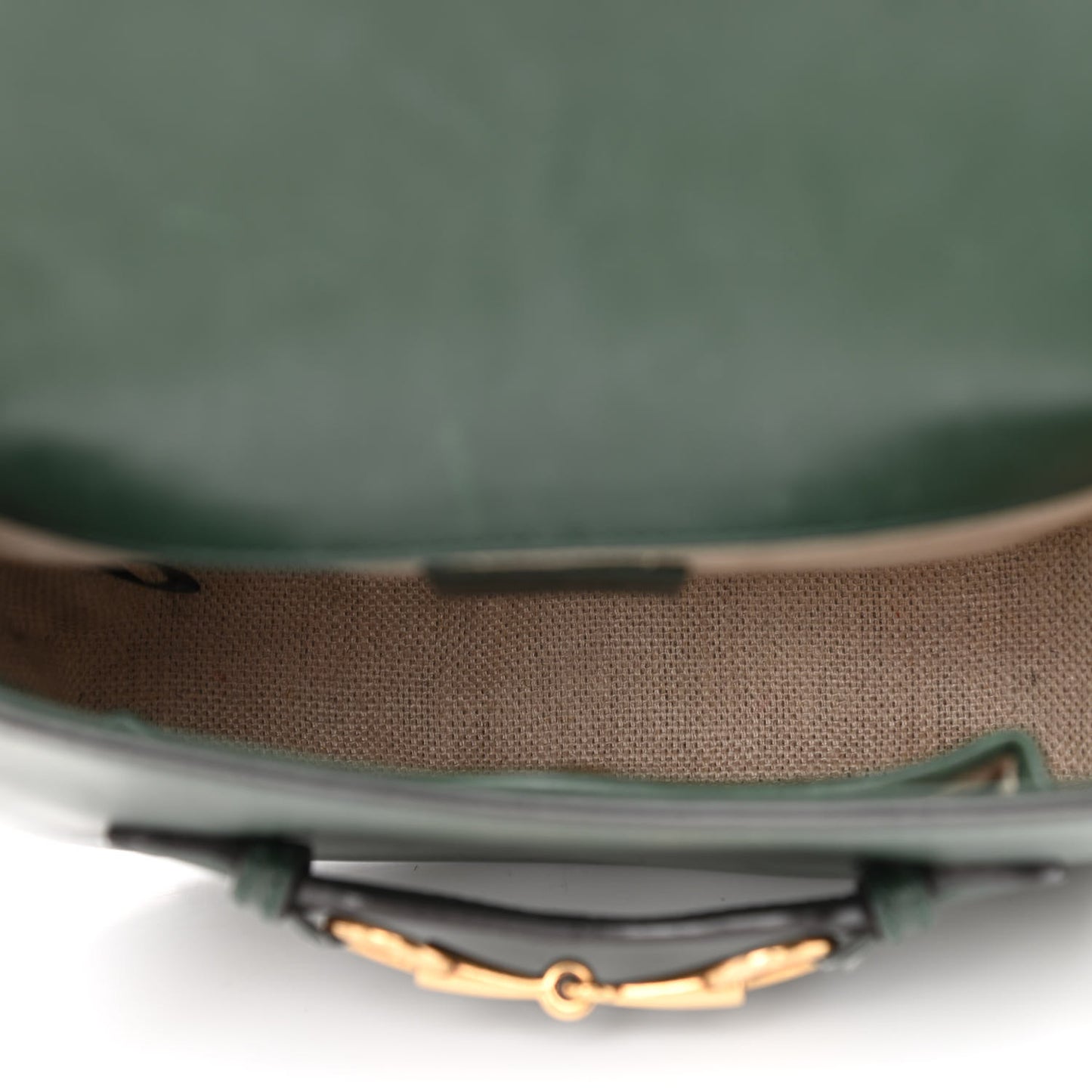 Calfskin Small Lady Web Shoulder Bag Green