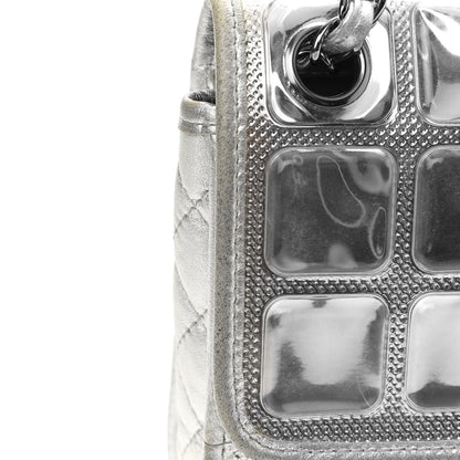 Chanel Vinyl Large Ice Cube Flap Silver 11 of 15