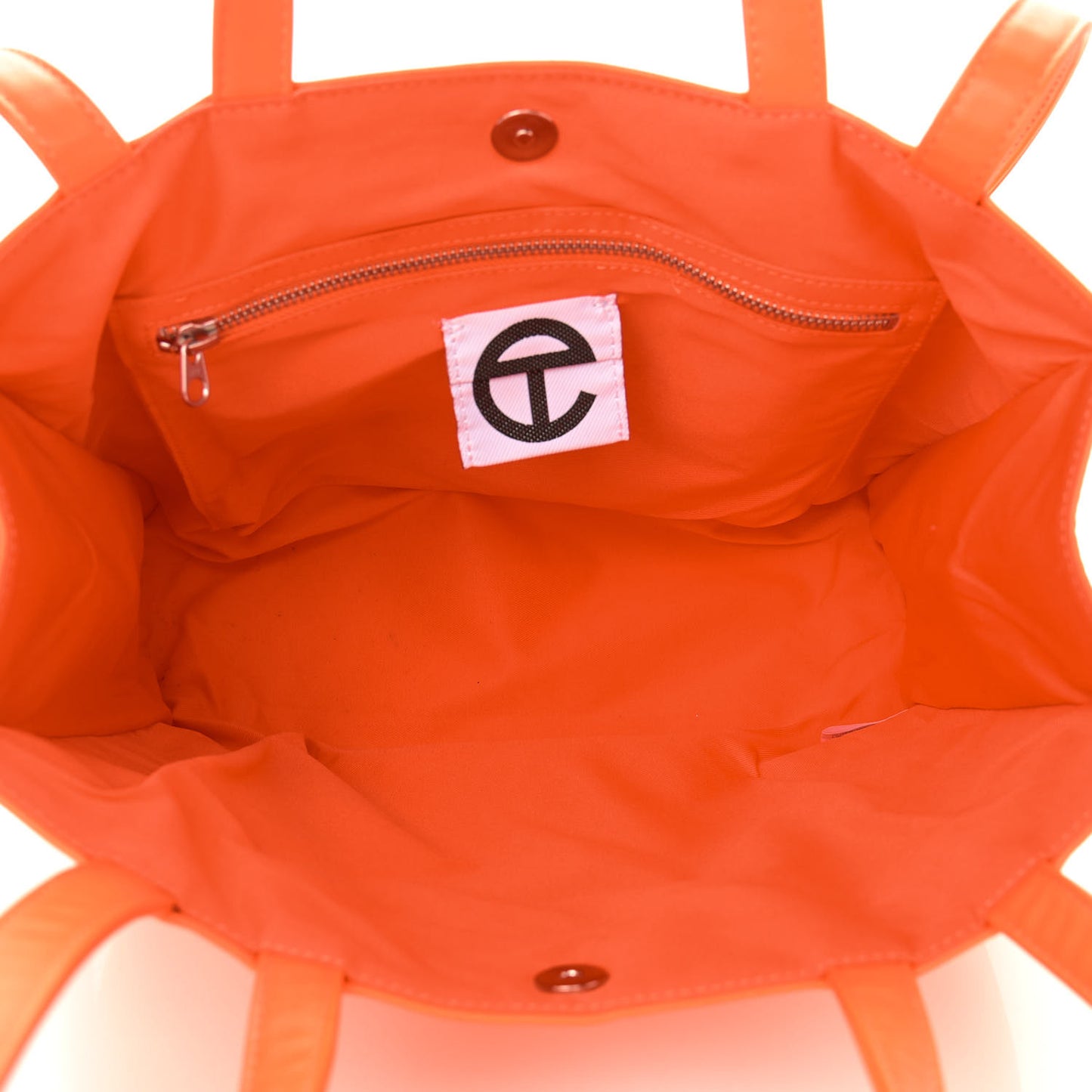 Vegan Leather Medium Shopping Bag Orange