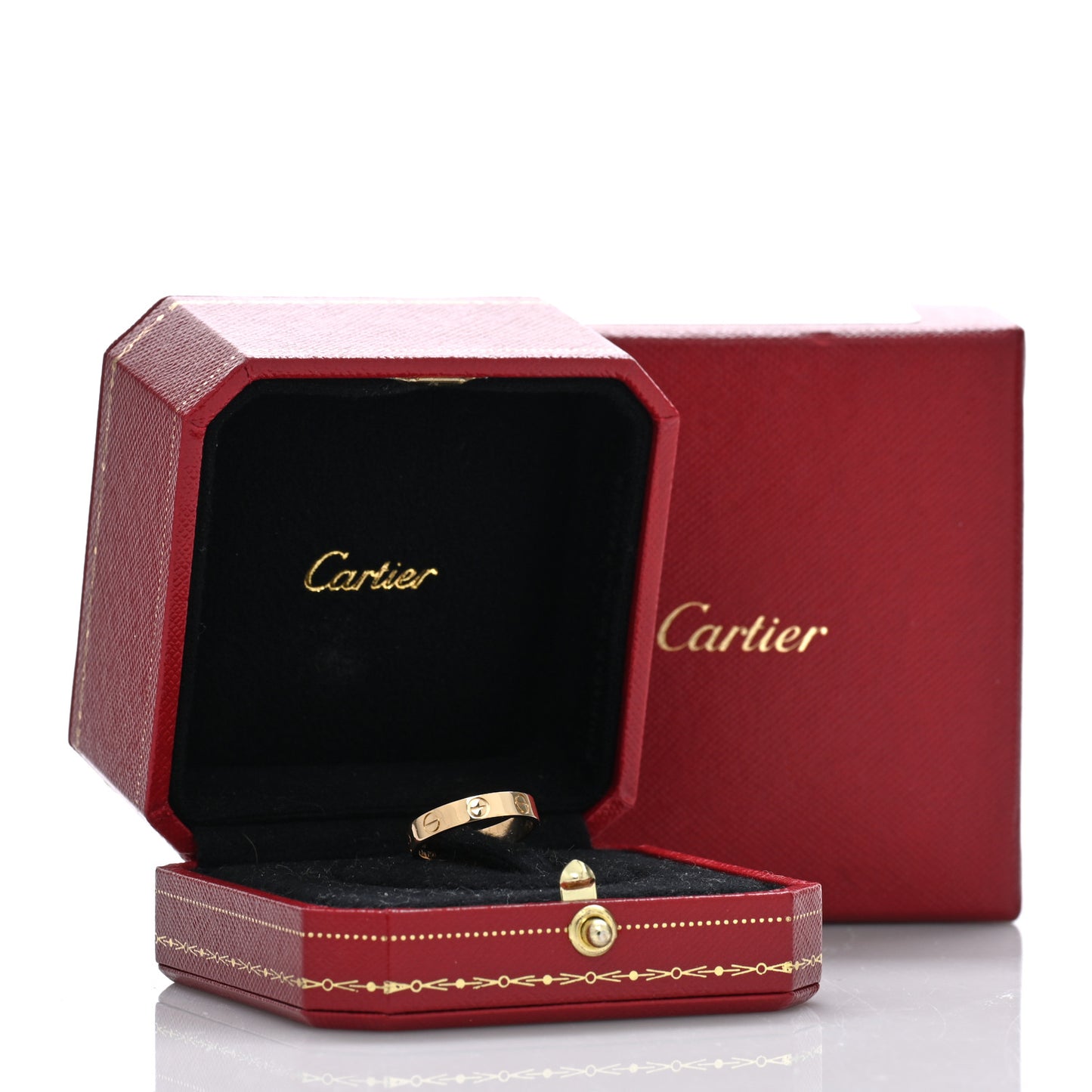 18K Yellow Gold 3.5mm LOVE Wedding Band Ring 50 5.25