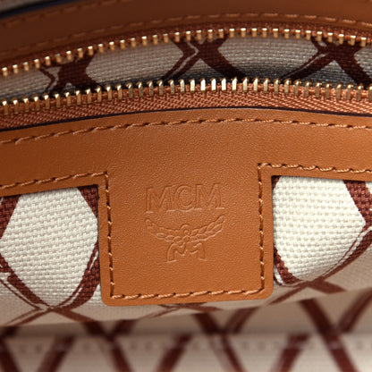 MCM Visetos Mini Toni Shopper Tote Cognac 7 of 9