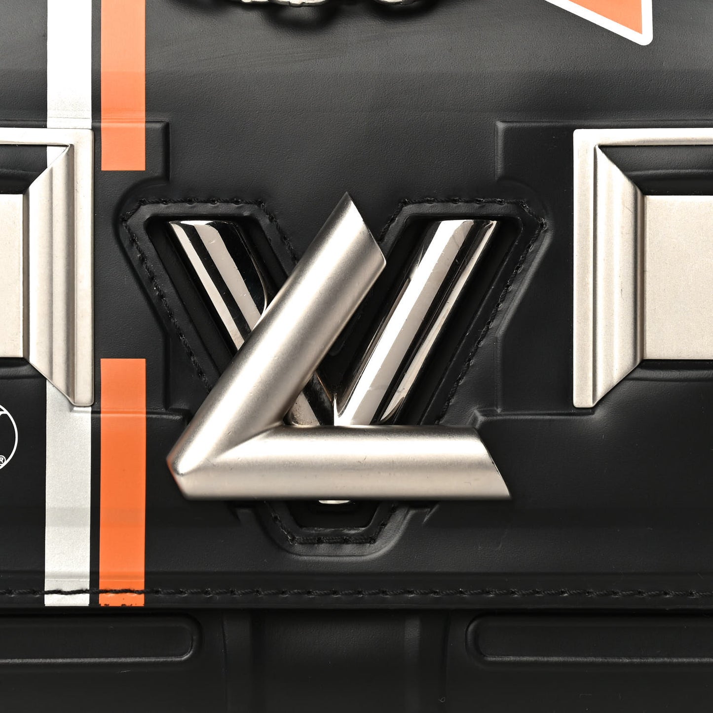 Epi Monogram Spaceship Embossed Twist Shoulder Bag PM Black