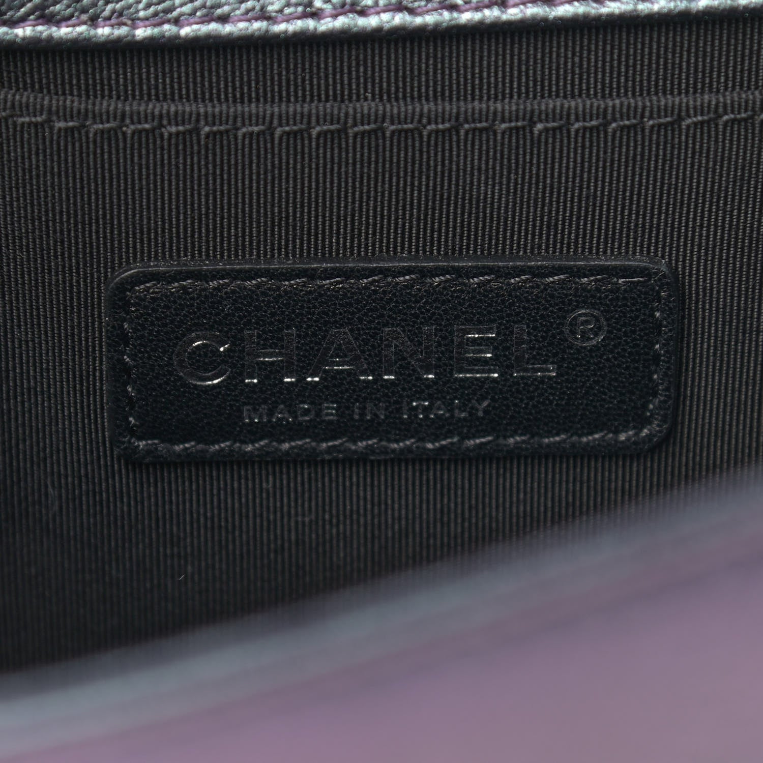 Chanel Iridescent Goatskin Quilted Medium Boy Flap Purple 6 of 9