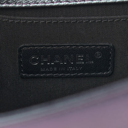 Chanel Iridescent Goatskin Quilted Medium Boy Flap Purple 6 of 9