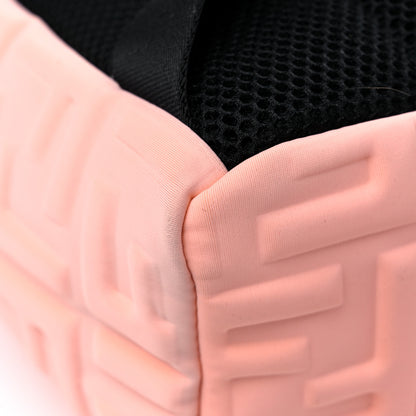 Fendi Econyl Nylon Lycra Vitello Seta FF Embossed Kids Backpack Pink 10 of 13