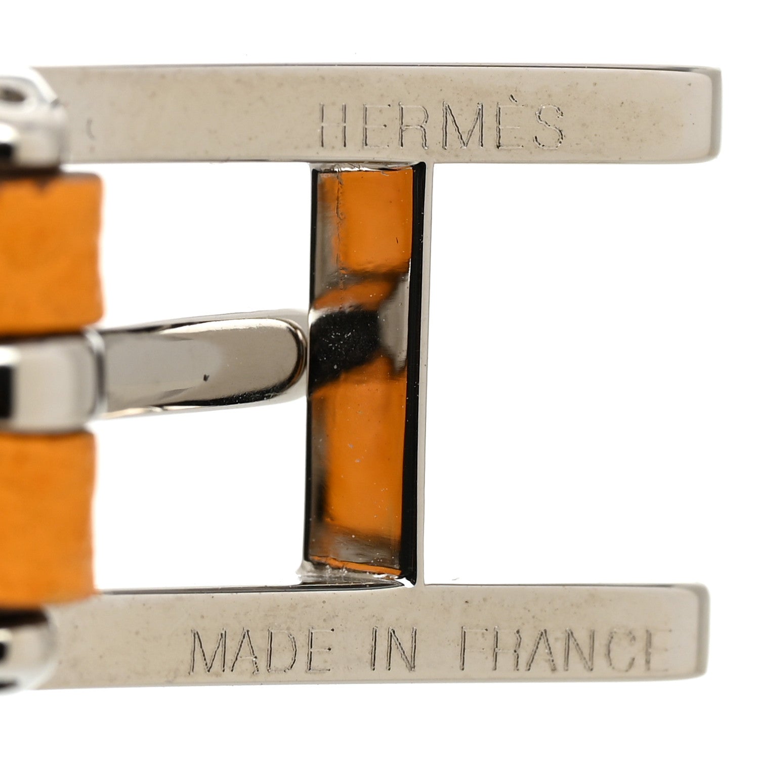 Hermes Epsom Behapi Double Tour Bracelet M White Mango 7 of 7