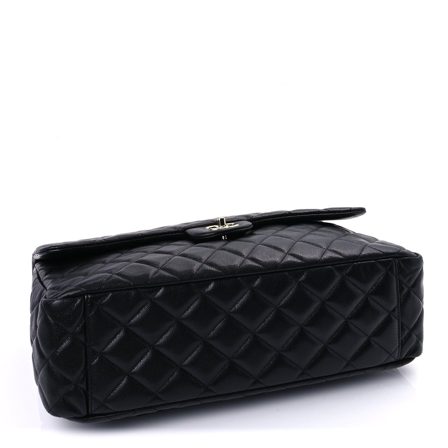 Caviar Quilted XXL Travel Flap Bag Black Black