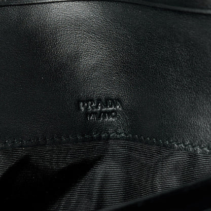 Prada Soft Calfskin Quilted Continental Flap Wallet Black 7 of 7