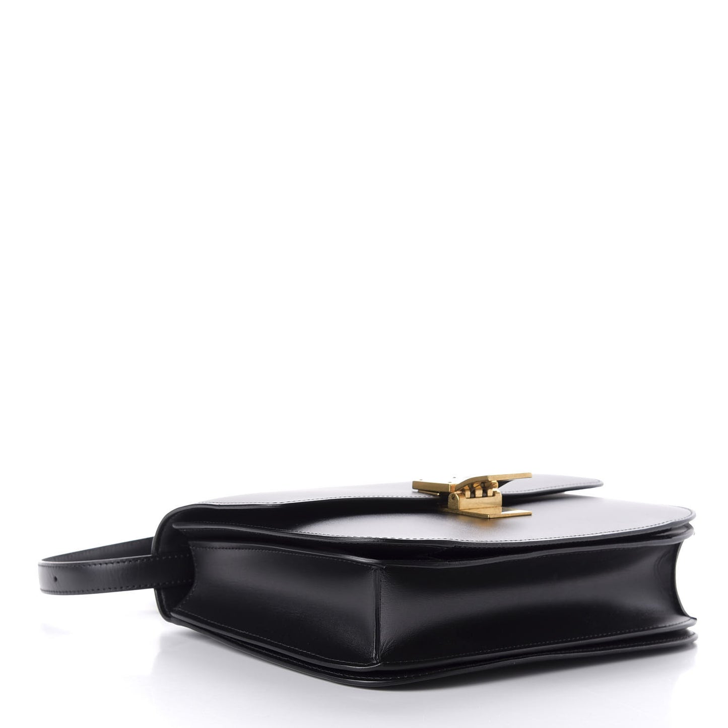 Box Calfskin Medium Classic Box Flap Bag Black