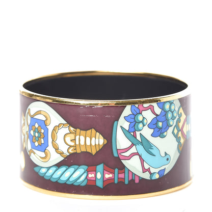 Hermes Enamel Printed Extra Wide Flacons Bracelet 70 3 of 8