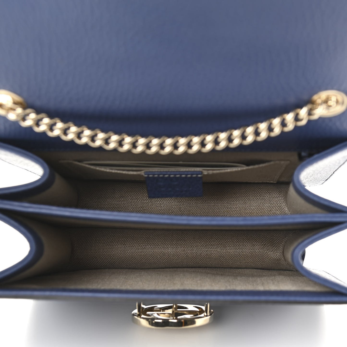 Dollar Calfskin Small Interlocking G Shoulder Bag Caspian