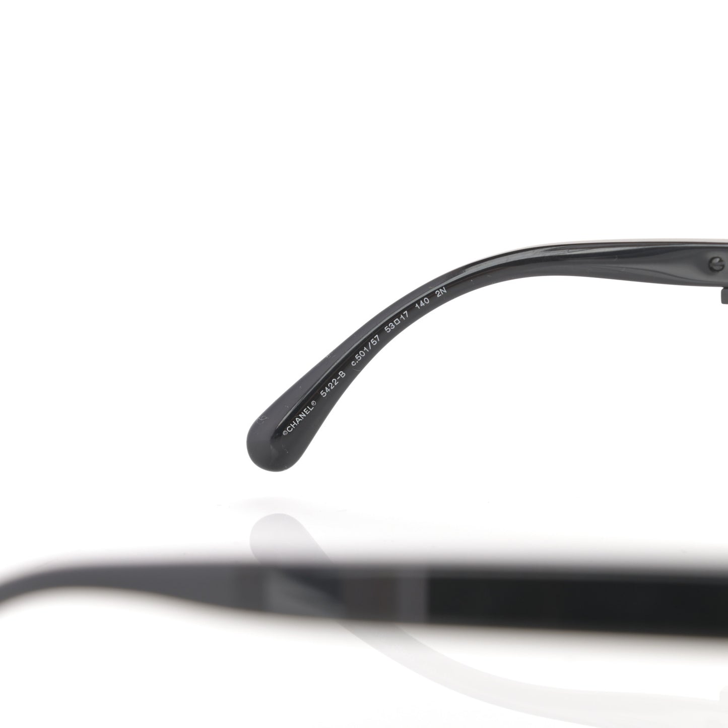 Acetate Strass Square Sunglasses 5422 Black