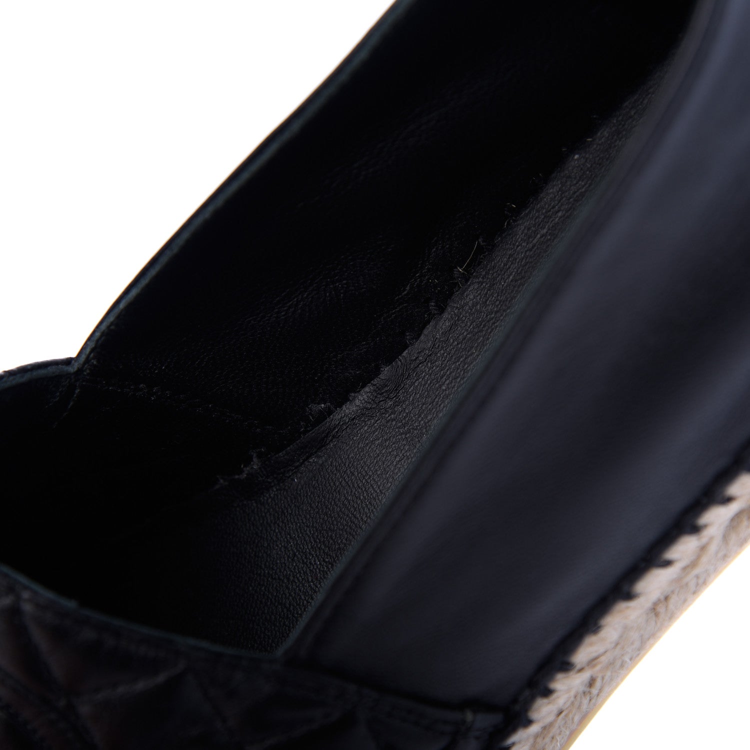 Chanel Lambskin Quilted CC Espadrilles 38 Black 9 of 17