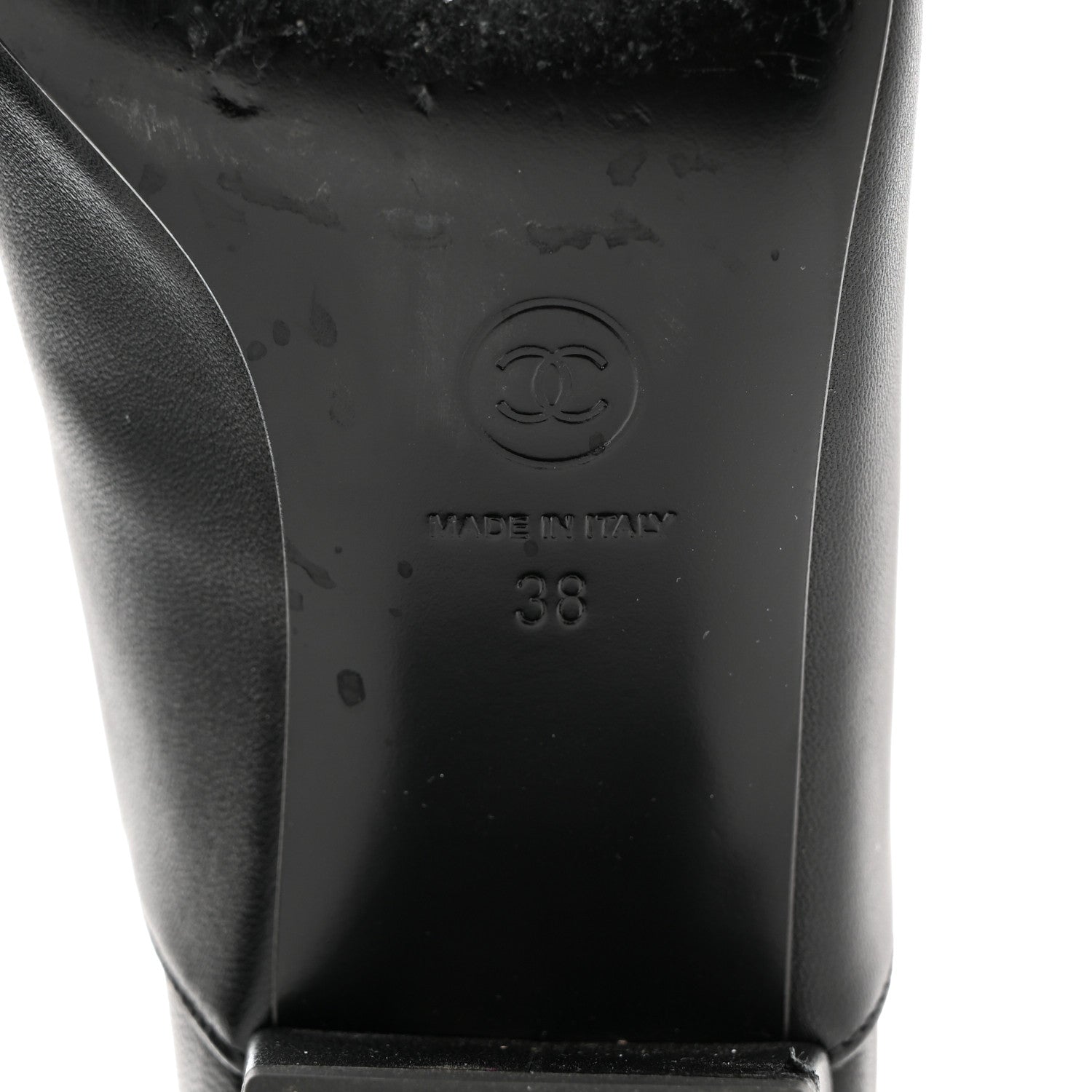 Chanel Lambskin Velvet Cap Toe Short Ankle Boots 38 Black 8 of 9