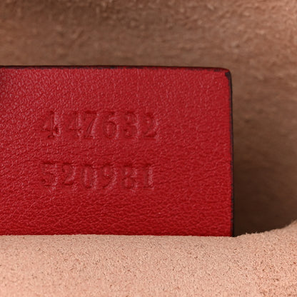 Gucci Calfskin Matelasse Small GG Marmont Chain Shoulder Bag Hibiscus Red 7 of 14