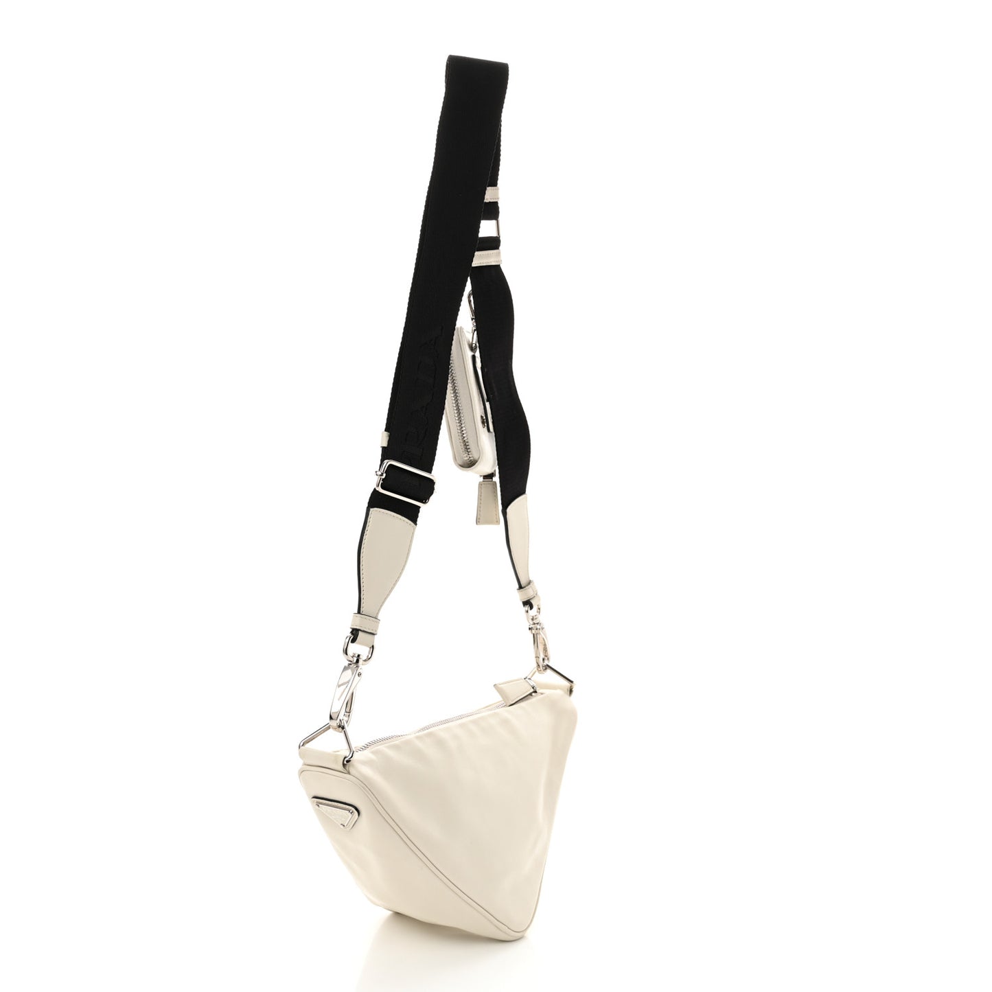 Grace Lux Triangle Shoulder Bag White