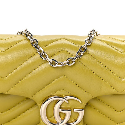 Gucci Lambskin Matelasse Mini GG Marmont Shoulder Bag  Yellow 6 of 7