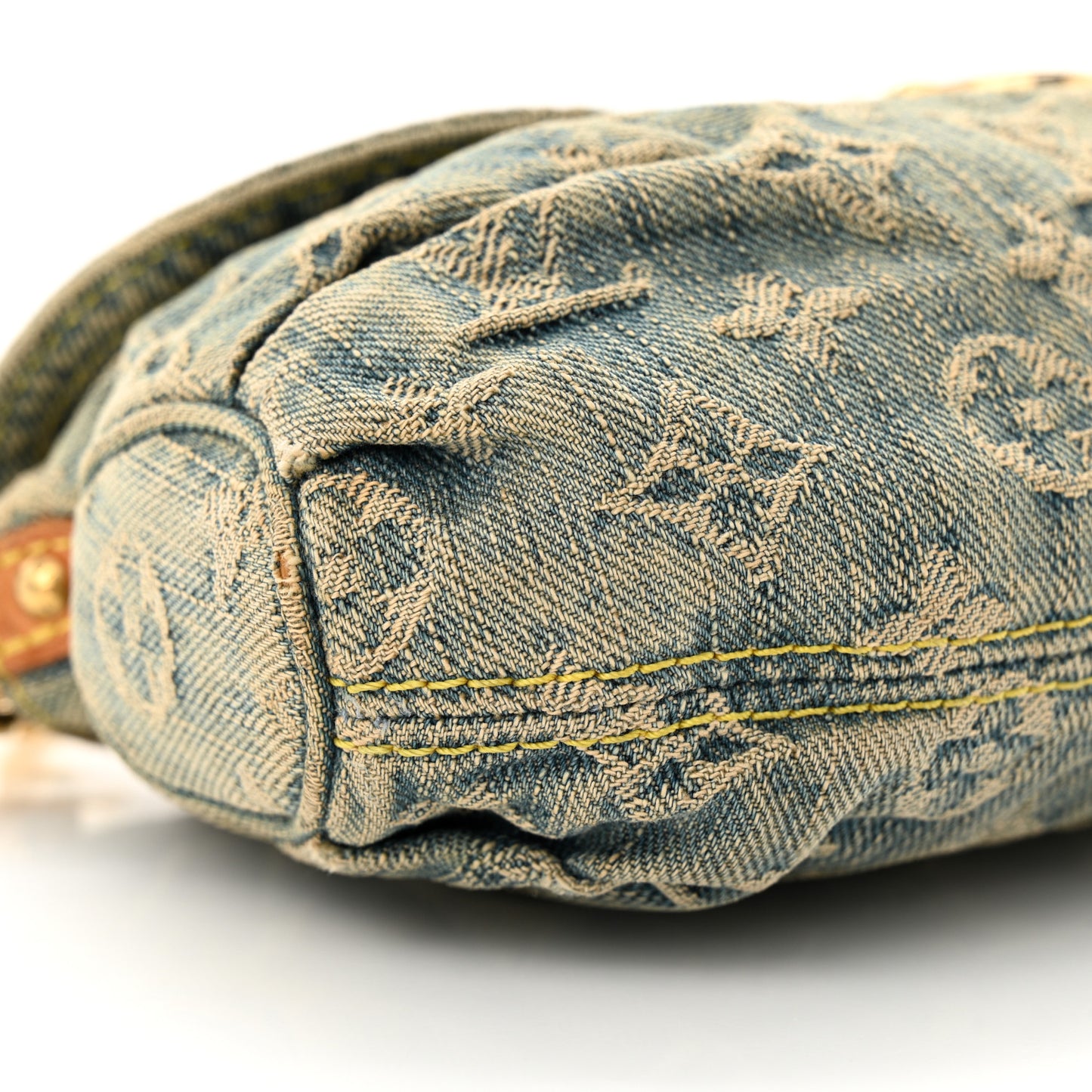 Monogram Denim Mini Pleaty Blue