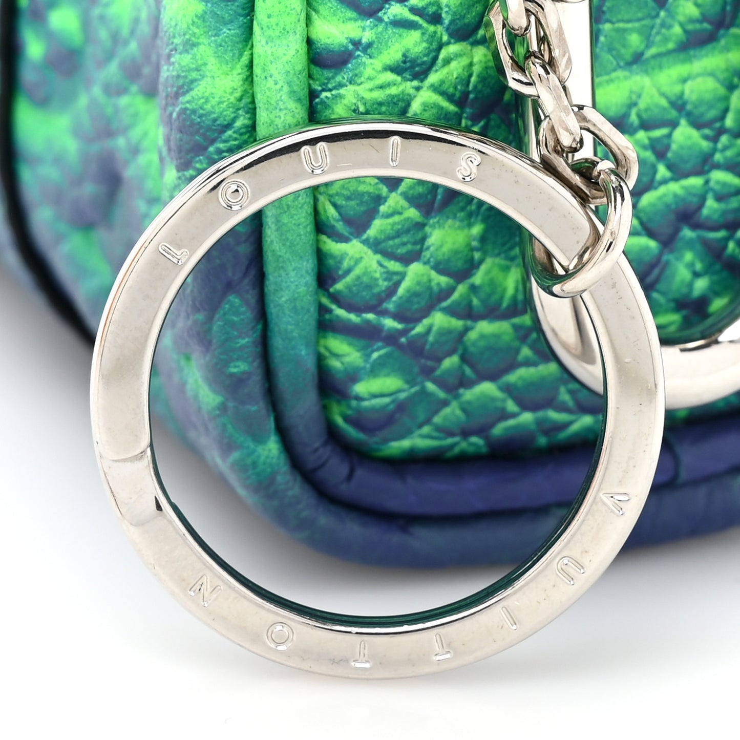 Taurillon Illusion Mini Keepall Earphones Pouch Bleu Vert