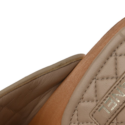 Chanel Lambskin Quilted CC Clogs 38 Beige 11 of 12